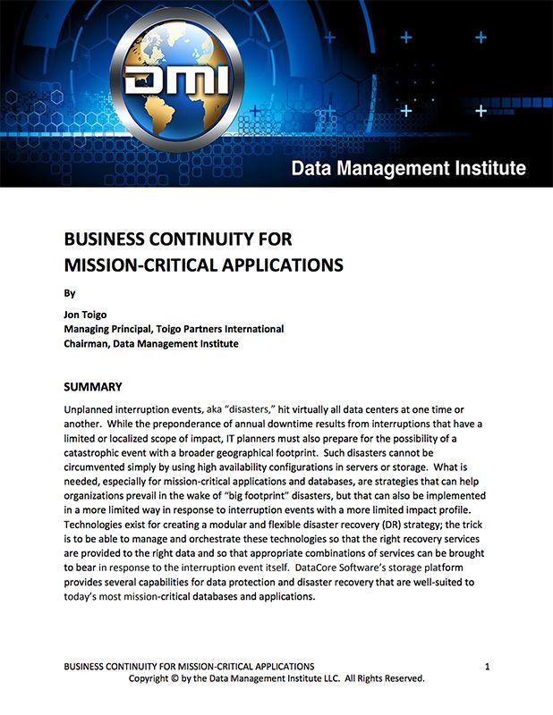 miniatura continuità operativa per applicazioni mission critical