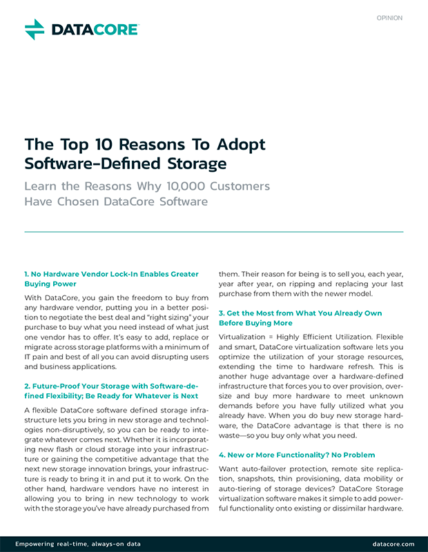 Top Ten Reasons to Adopt SDS